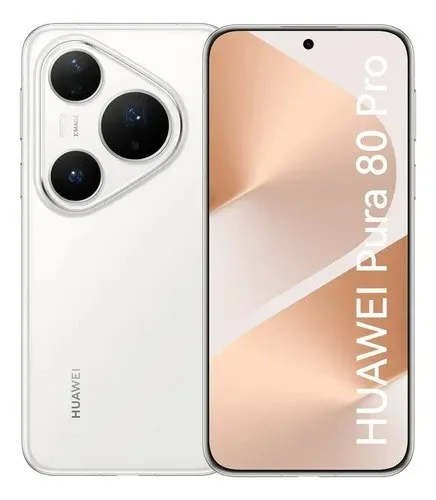 Smartphone HUAWEI Pura 80 Pro 12GB512GB Câmera Ultra-iluminação de 1 Polegada Câmera Teleobjetiva Macro Ultra-iluminação Cancelamento de Ruído por IA 5.170 mAh Dual SuperCharge Celular Branco