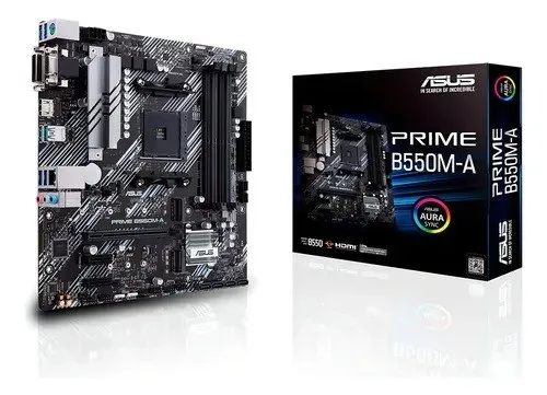 Placa-mãe Asus Prime B550m-a Amd Am4 Ddr4 90MB14I0-C1BAY0 Cor Preto