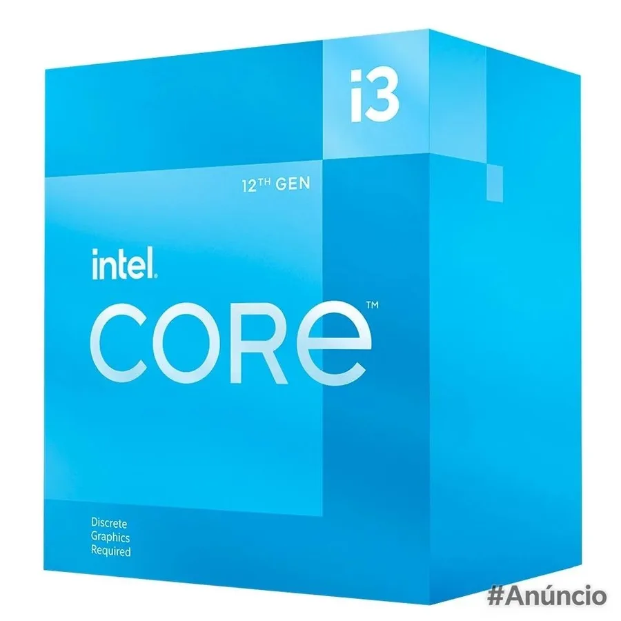 Processador Intel Core I3 12100F 3 3Ghz 4 3Ghz Max Turbo Cache 12 MB 4 Nucleos 8 Threads Lga 1700 Sem Video Integrado Bx8071512100F