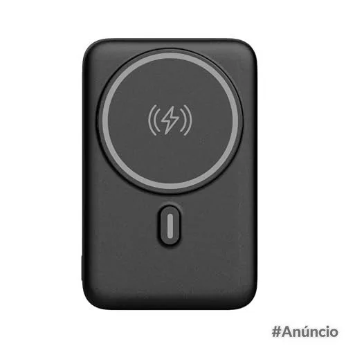 Geonav Power Bank, Carregador Portátil Universal por Indução 10.000mAh, Carregamento rápido, Suporte Dobrável, Compatível com MagSafe, PB10MAGBK, Preto