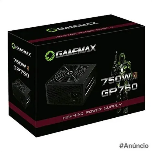 Fonte De Alimentacao 750w Gp750 80 Plus Bronze Gamemax Cor Preto