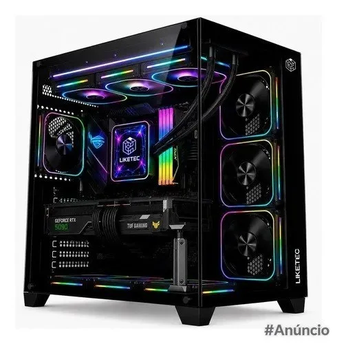 Gabinete Gamer Liketec Zeus V3 Preto Vidro Temperado Atx