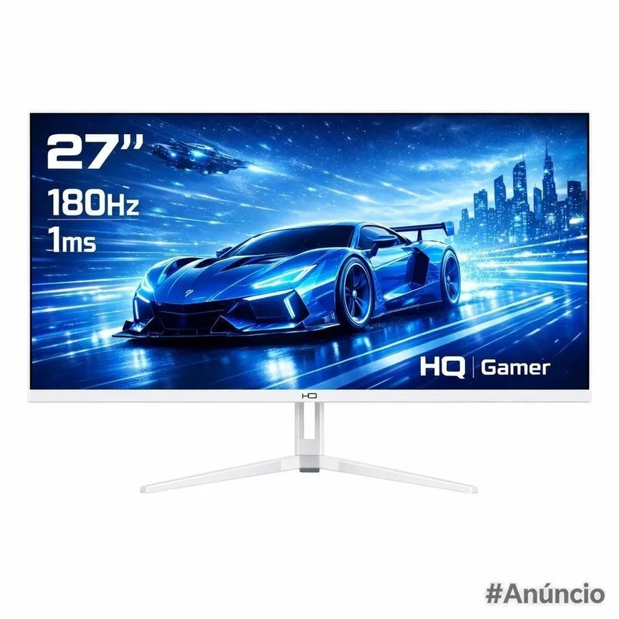 Monitor Gamer HQ 27 Branco Curvo 1ms, 200Hz, AMD FreeSync, Full HD, HDMI, DP, Frameless HQW27C200