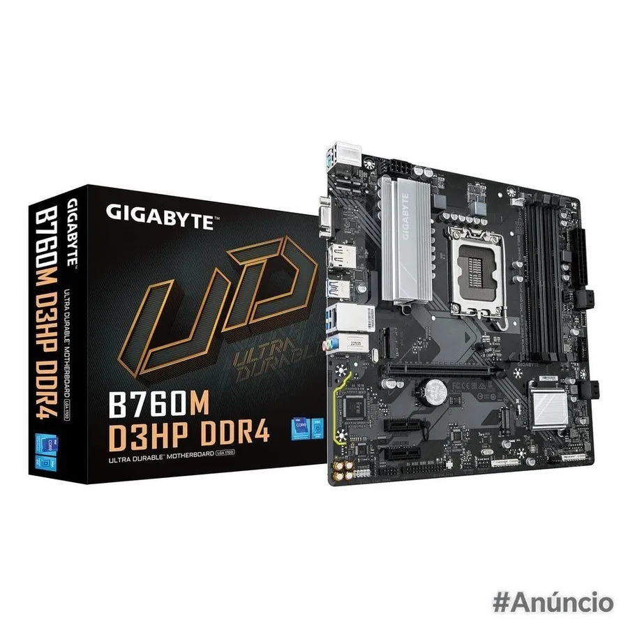 Placa Mãe Gigabyte B760M D3HP DDR4 LGA 1700 4x DDR4 Chipset B760 mATX