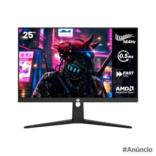 Haiz Monitor Gamer 25 144hz 0.5ms 1920x1080 Adaptative Sync FHD HDMIDP IPS VESA