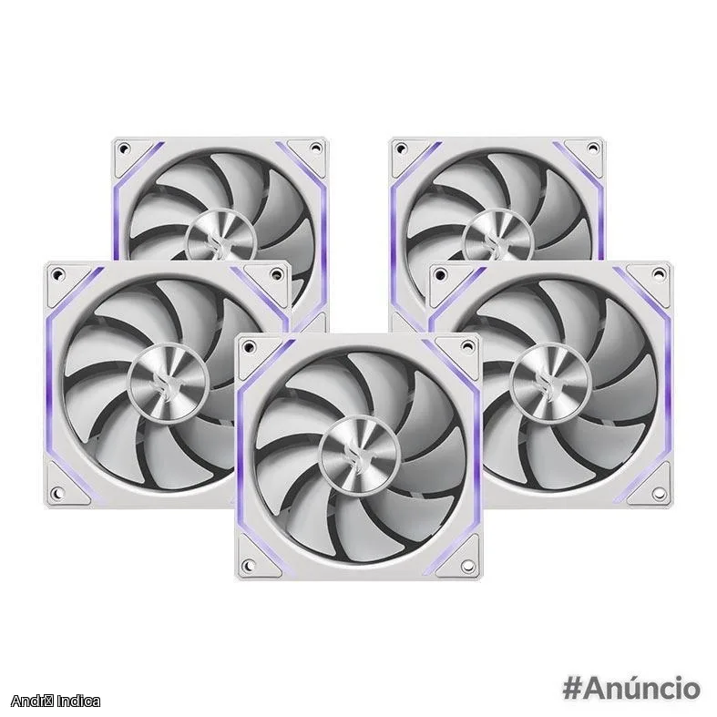 Kit Ventoinha Pichau Ventus NX, ARGB, 5x120mm, Branco, PCH-VTNX5-WH01