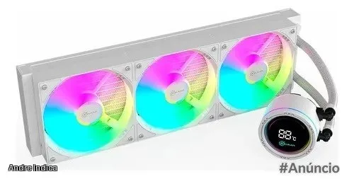 Water Cooler Gamer Kalkan Alpha 360 Argb Com Display Branco