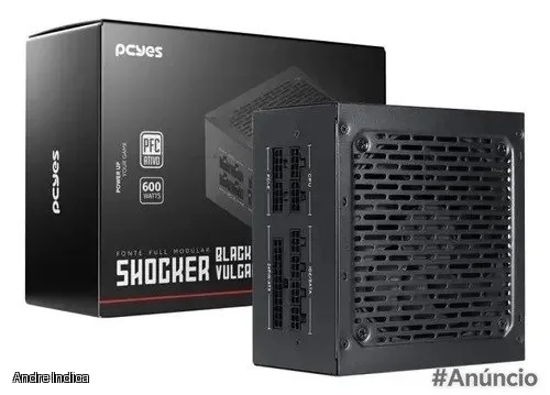 Fonte Gamer Shocker Full Modular 600w 80 Plus Pcyes