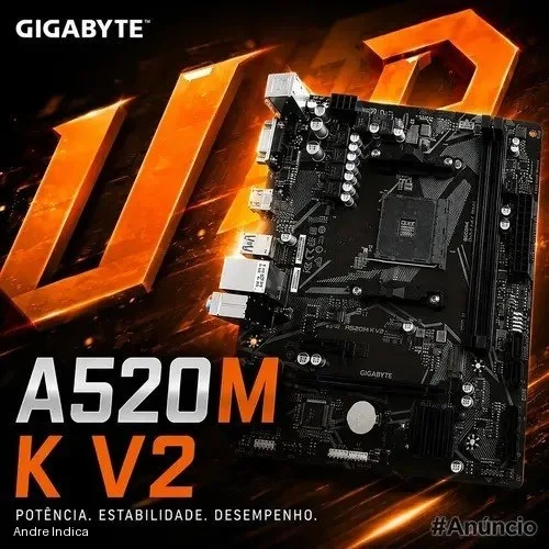 Placa mãe Gigabyte Ultra Durable A520M K V2
