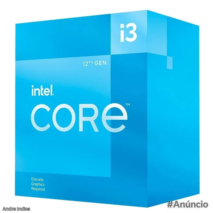 Processador Intel Core I3 12100F 3 3Ghz 4 3Ghz Max Turbo Cache 12 MB 4 Nucleos 8 Threads Lga 1700 Sem Video Integrado Bx8071512100F