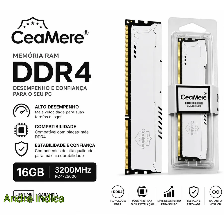 Memória RAM DDR4 16GB  8GB 3200MHz  2666MHz Desktop PC 288PIN 1.2V CeaMere Alta Performance
