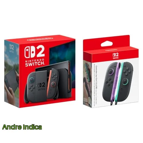 Bundle Console Nintendo Switch 2  Joy-Con 2 Roxo e Verde