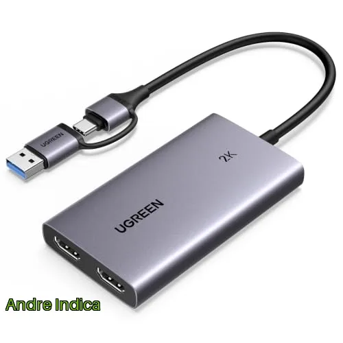 UGREEN Placa de Captura HDMI 2K30Hz com Loop Out USB 3.0