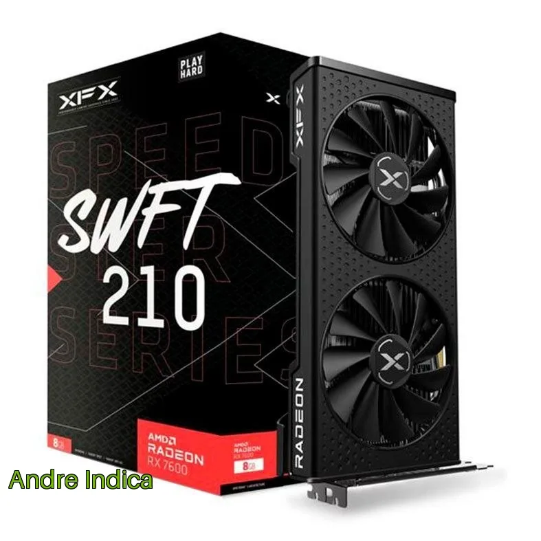 Placa de Video XFX Radeon RX 7600 Speedster SWFT210, 8GB, GDDR6, 128-bit, RX-76PSWFTFY