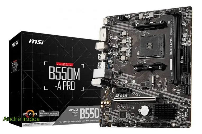 Placa Mãe Msi B550m-a Pro, Ddr4, Amd Am4, Matx, Chipset B550