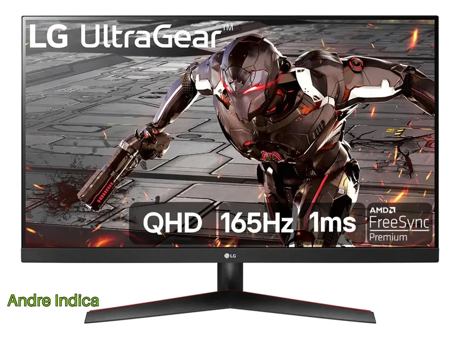 LG UltraGear Monitor Gamer 32- VA 165Hz 1ms MBR QHD 2K 2560x1440 HDR10 AMD FreeSync, Preto - 32GN600