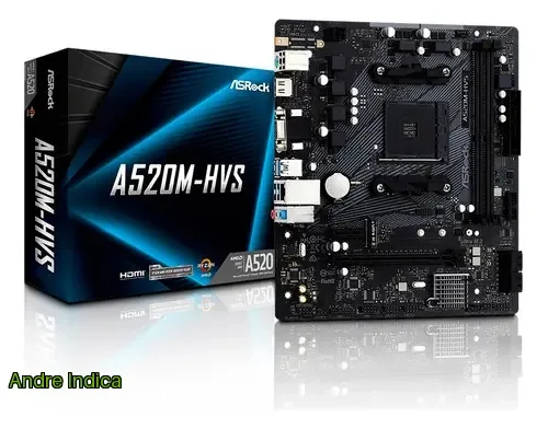 Placa Mae Amd Am4 A520 2xddr4 Hdmivga A520m-hvs Asrock