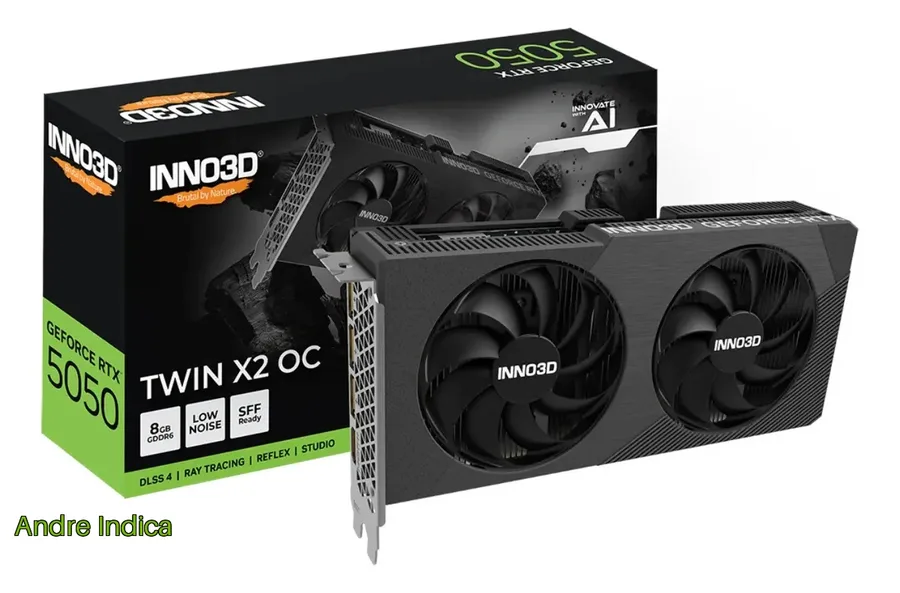 Placa De Vídeo Nvidia G Rtx 5050 8GB Gddr6 Inno3d Twin X2 Oc