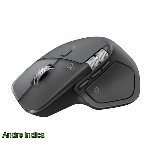 Mouse sem fio Logitech MX Master 4 com o Desempenho avançado e a Sensação tátil do Haptic feedback, Design ergonômico, Rolagem ultra rápida, Conexão USB-C ou Bluetooth, Windows, macOS - Grafite