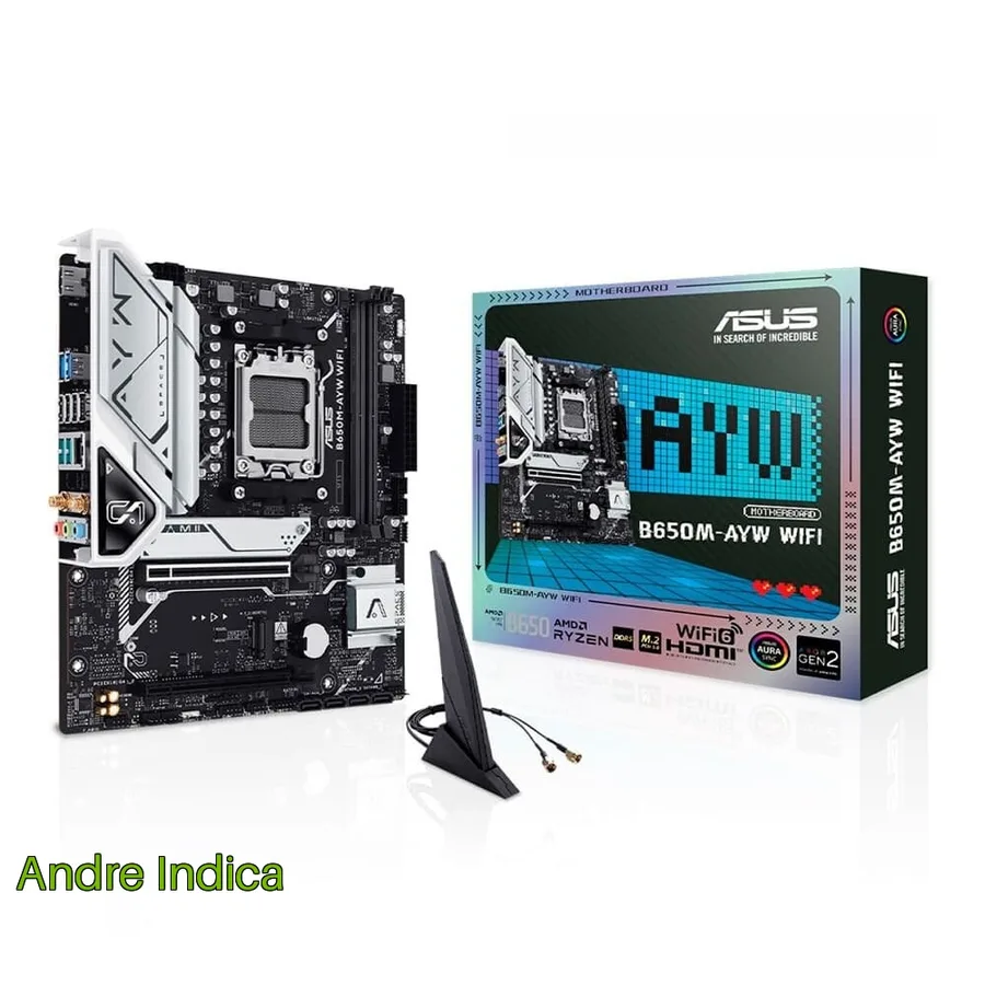 Placa Mae Asus B650M Ayw Wi Fi Am5 Matx Ddr5 Wi Fi Bluetooth 90Mb1Ki0 M0Eay0