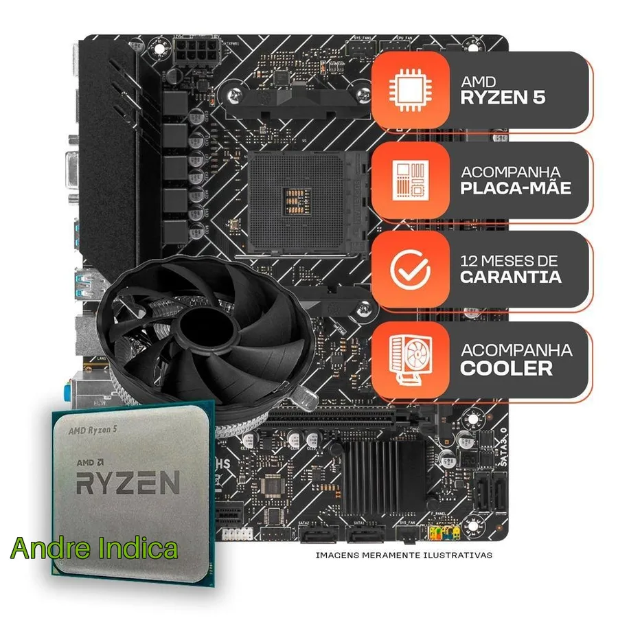Kit Upgrade Gamer, AMD Ryzen 5 3400G, A520M