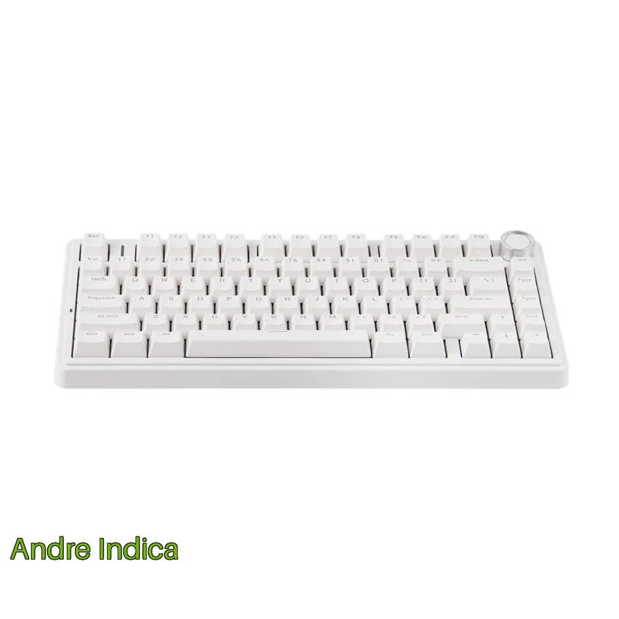 Teclado Mecanico Gamer Aula F75 Rgb Switch Red Keycaps Pbt Hotswap Branco Aula F75 Wired Wh R