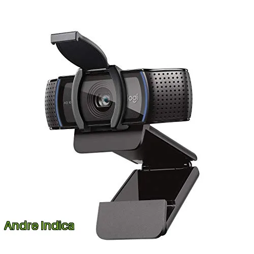 Webcam Full HD Logitech C920s 1080p30fps com Microfone Embutido e Tampa de Privacidade para ZoomTeamsMeet ou Até Criação de Conteúdo - Preto