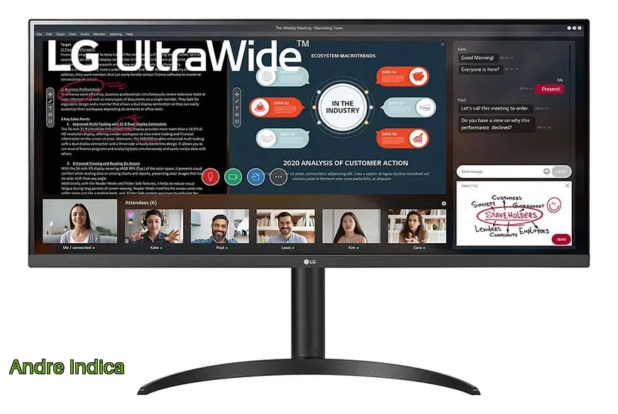 Monitor Ultrawide LG 34 Ips Full Hd Hdr10 Amd Freesync 34wp Cor Preto