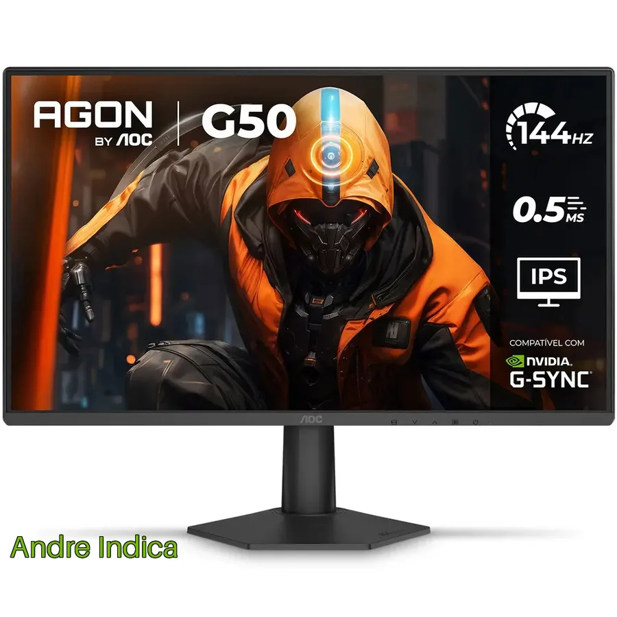 Monitor Gamer AOC AGON G50 24 144Hz 0,5ms IPS HDR10 G-SYNC 24G50F Preto