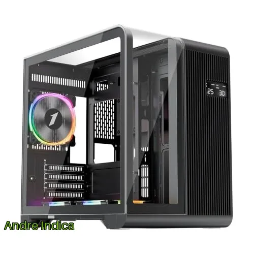 1STPLAYER Gabinete Gamer Rt5, Mid Tower, Atx, Lateral em Vidro Temperado, Preto - Rt5-bk