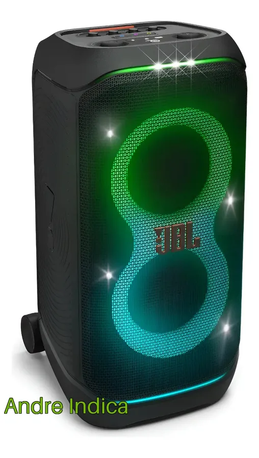 Caixa de Som JBL PartyBox Stage 320 Bluetooth Portátil Com Show de Luzes e Resistente a Respingos  240W RMS Preta