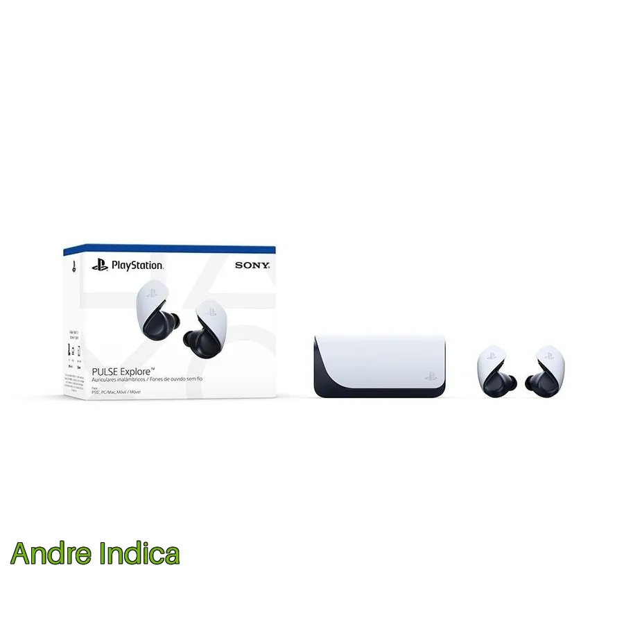 Fone De Ouvido Sem Fio Gamer Sony Pulse Explore Bluetooth Cancelamento De Ruido Pc Ps5 E Dispositivo Movel Branco Cfi Zwe1L