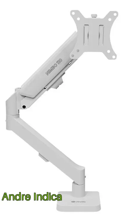 Suporte Articulado Para Monitor 13 a 32 Pistão a Gás Ajustável Zinnia Nimbo 110 Branco