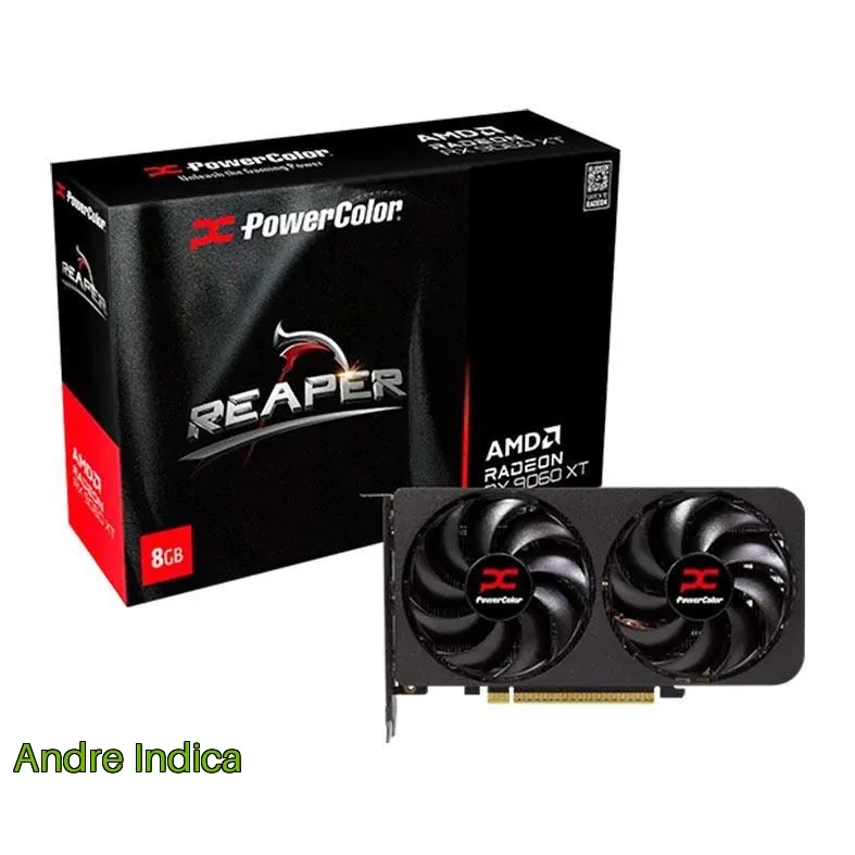 Placa de Video PowerColor Radeon RX 9060 XT Reaper, 8GB, GDDR6, 128-bit, RX 9060 XT-8GB-A