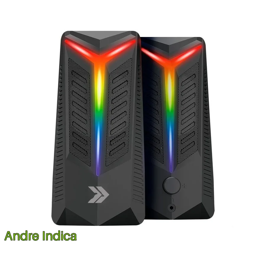 Caixa De Som Gamer Kbm Gaming Csg120 Rgb Aux Drive De 45Mm Rms 10W Kgcsg120