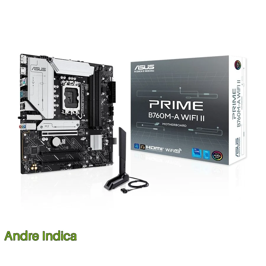 Placa Mae Asus Prime B760M A Ii Intel Lga 1700 Matx Ddr5 Preto 90Mb1Ng0 M0Eay0