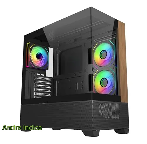 GABINETE COOLER MASTER ELITE 690 WOOD ATX VIDRO PANORAMICO 3 FANS ARGB PRETO  E690-KHNN-S00