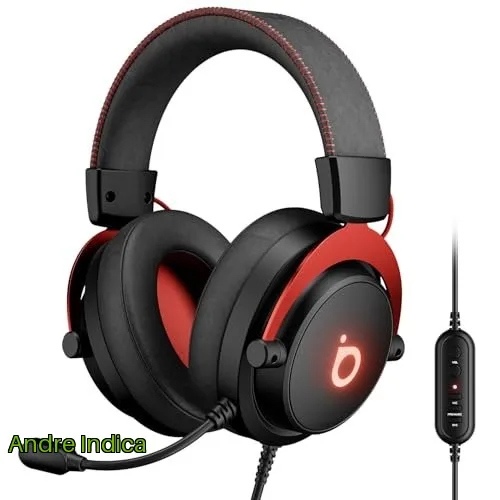 Basike Fone de ouvido jogos para PC - Headset Gamer Pro Ba-FON340 com Microfone, Modo FPSMúsica, com som surround 7.1, Falante de 50mm, USB Compatível com Win71011MACPS4PS5 Preto