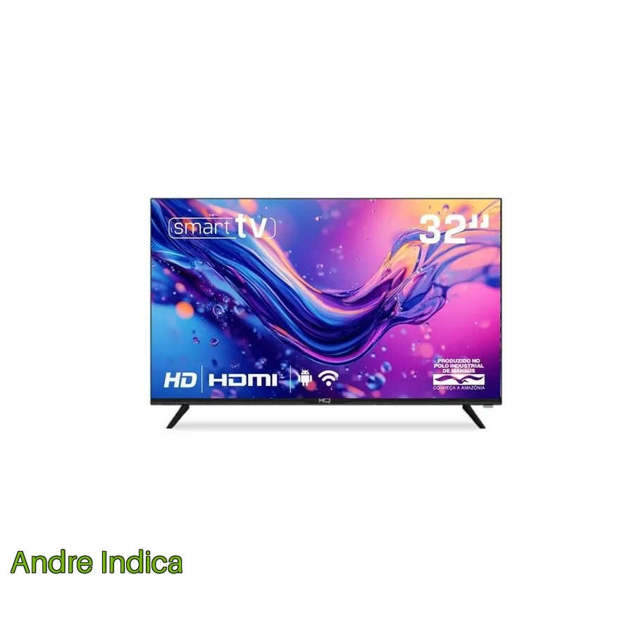 Smart TV HQ 32 HD tela sem Bordas Sistema Android Design Slim HQS32NKHM