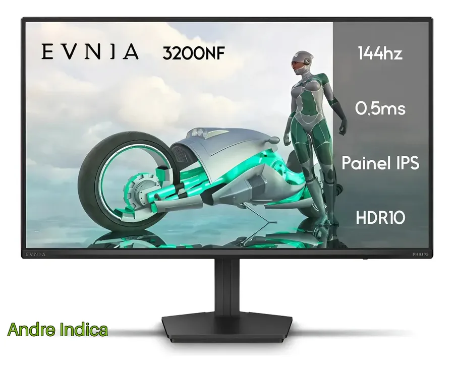 Monitor Gamer Phillips 24 Evnia Ips 144hz 0.5ms Wide Fullhd Preto 127220v