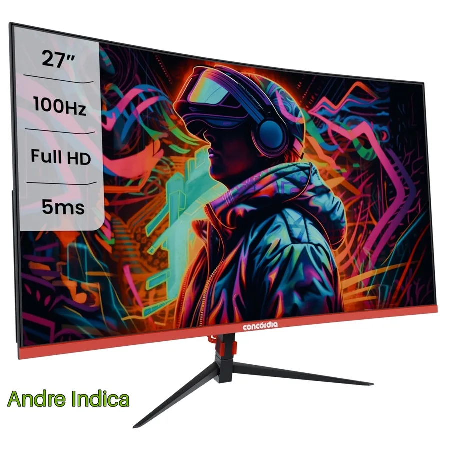 Monitor Gamer Curvo 27 CZ270F Concórdia 100HZ LED FULL HD HDMI VGA SRGB 99
