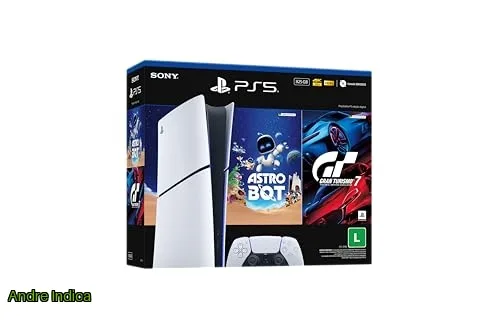 PlayStation5 Slim Digital 825GB  Pacote ASTRO BOT e Gran Turismo 7