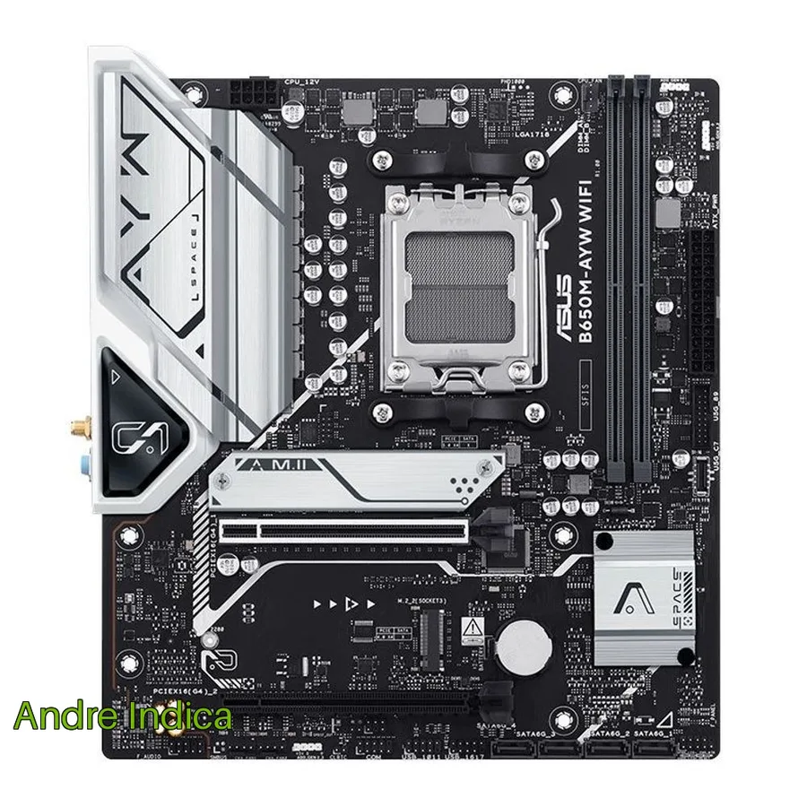 Placa Mãe Asus B650M-AYW WiFi, DDR5, Socket AMD AM5, M-ATX, Chipset AMD B650 - B650M-AYW-WIFI