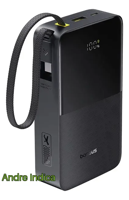 Power Bank Baseus Turbo Bipow2 Pro 20000mah 22.5w Cor Preto