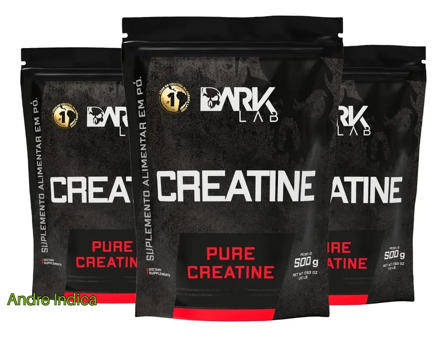 3x Creatina Monohidratada Pura 500g Dark Lab Unidade