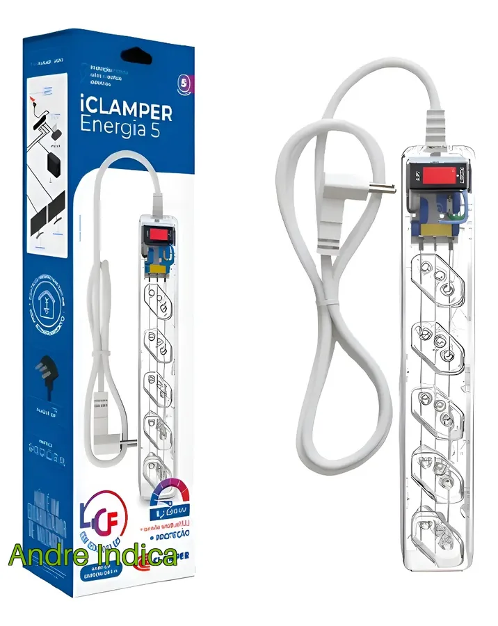 Filtro De Linha Dps Clamper 5 Tomadas 1m Transparente 021516 Transparente 127220v