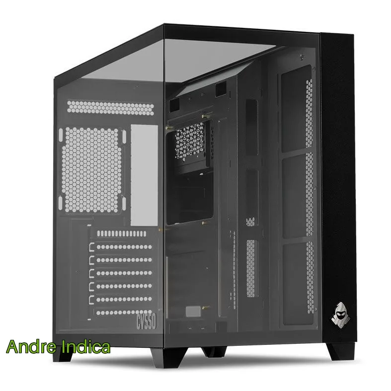 Gabinete Gamer Mancer CV550, Mid-Tower, Lateral de Vidro, Preto, MCR-CV550-BK