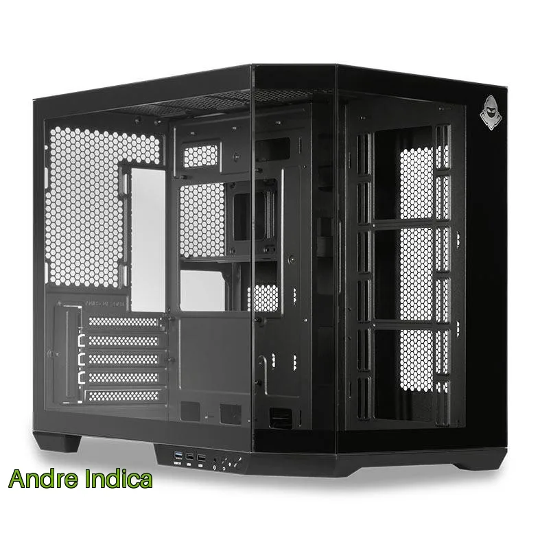Gabinete Gamer Aquário Mancer CV700L, Mid Tower, Lateral De Vidro, Preto, MCR-CV700L-BK