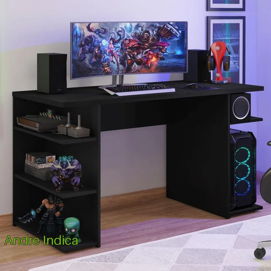 Mesa para Computador Gamer Escrivaninha 9409 Madesa - Preto