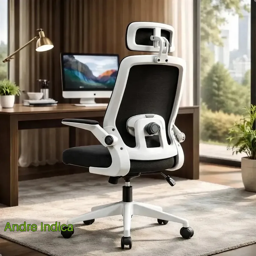 Cadeira De Escritório Ergonômica Giratória Premium Tela Mesh Multicolorido Espuma De Alta Densidade